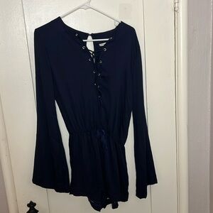 Faithfull the Brand navy blue romper